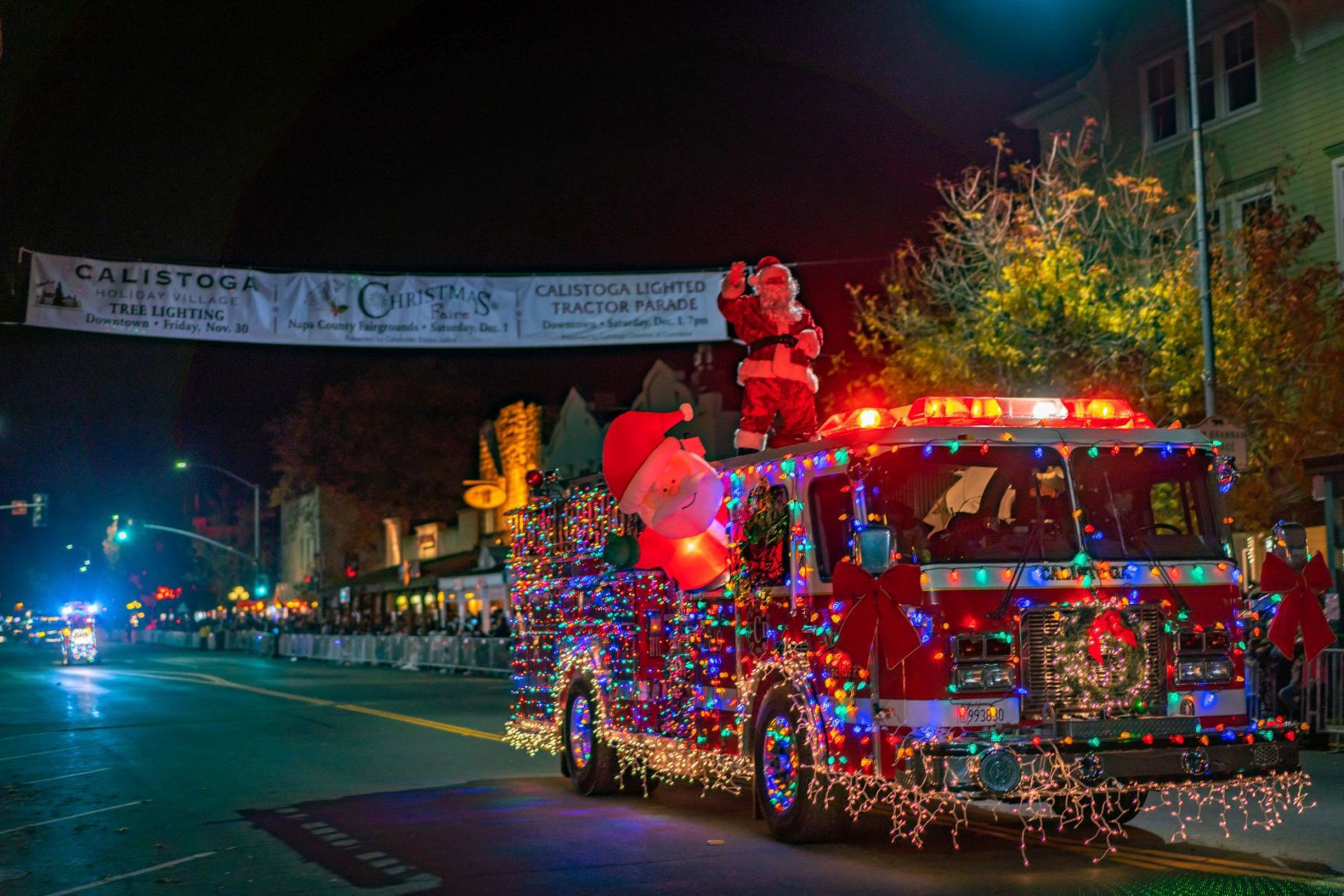 Calistoga Lighted Tractor Parade